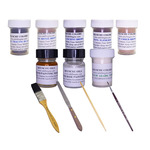 Reusche Colors 2200 Traditional Glass Stainers Sample Kit; 5 Colors with Tools